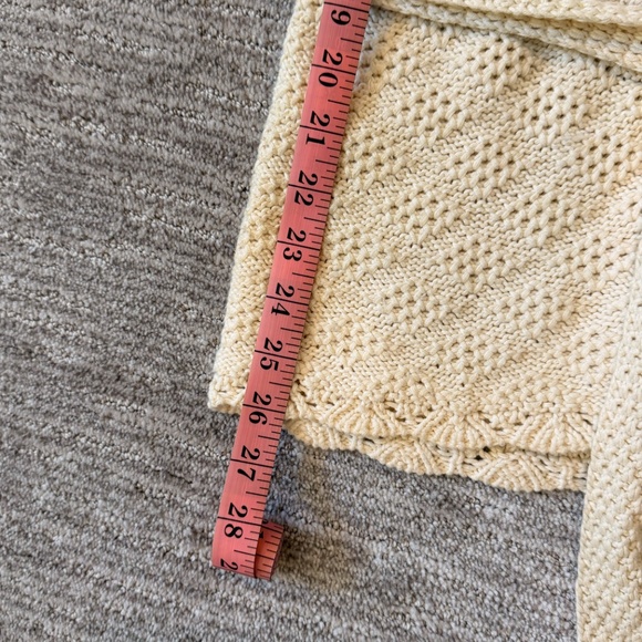 YTG Juicy Couture Open Knit Wrap Cardigan Womans SZ Med Y2k Coquette Romantic - Picture 14 of 14